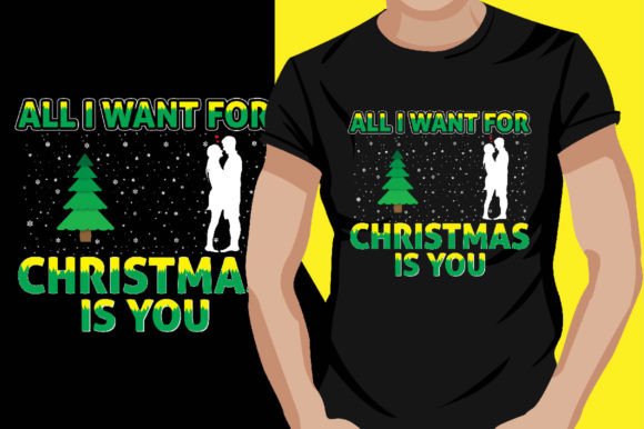 Couple Christmas T-Shirt Design: A Festive Graphics Asset