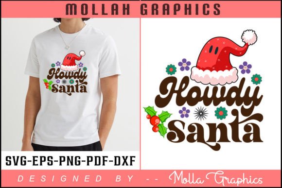 Howdy Santa Groovy: A Festive Typography Design for Graphics