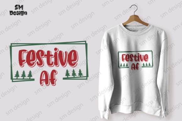 Retro Christmas Sublimation Festive AF: A Perfect Fit for T-Shirt Designs and Graphics