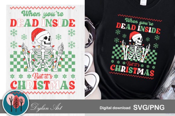 Skeleton Christmas SVG PNG: Graphics for Crafts Branding